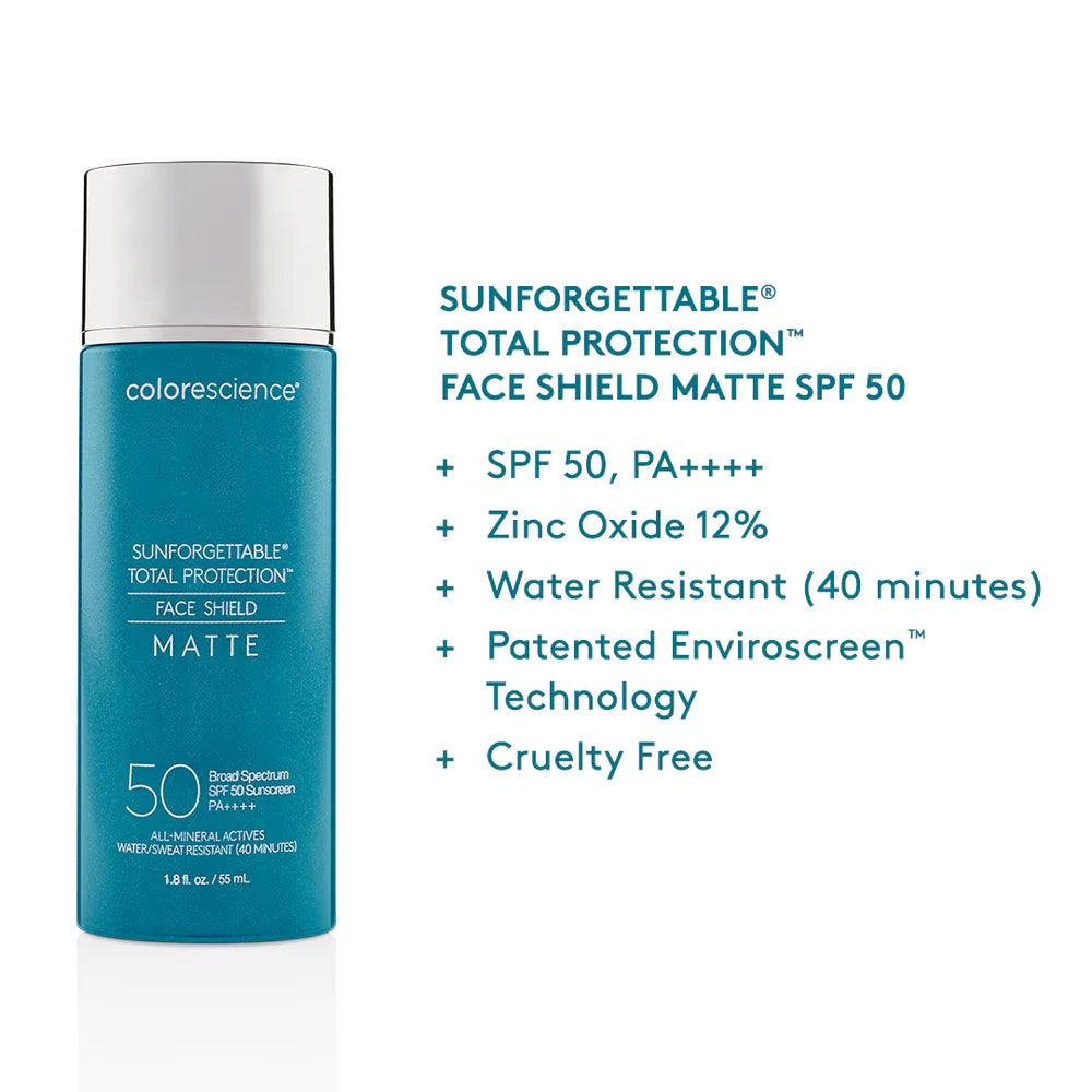 Colorescience Sunforgettable Total Protection Face Shield Matte SPF 50 - Beacon Dermatology Skincare