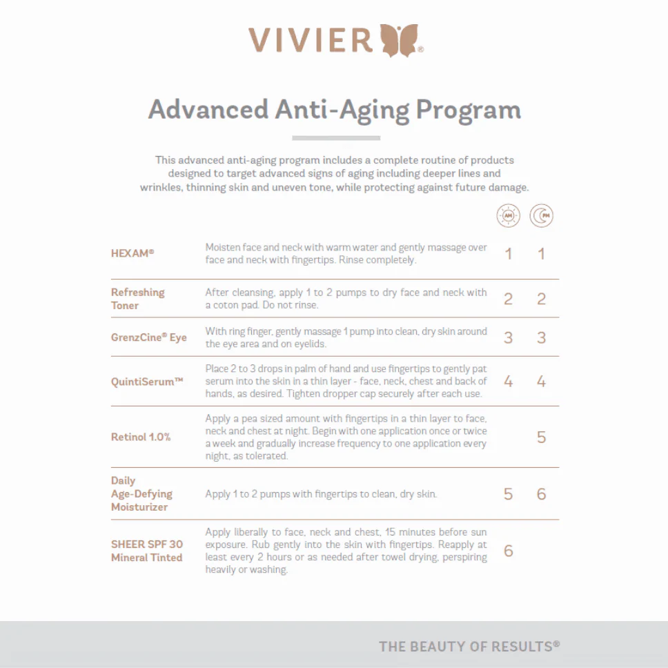 Vivier Advanced Anti-Aging Program Vivier Skin Canada