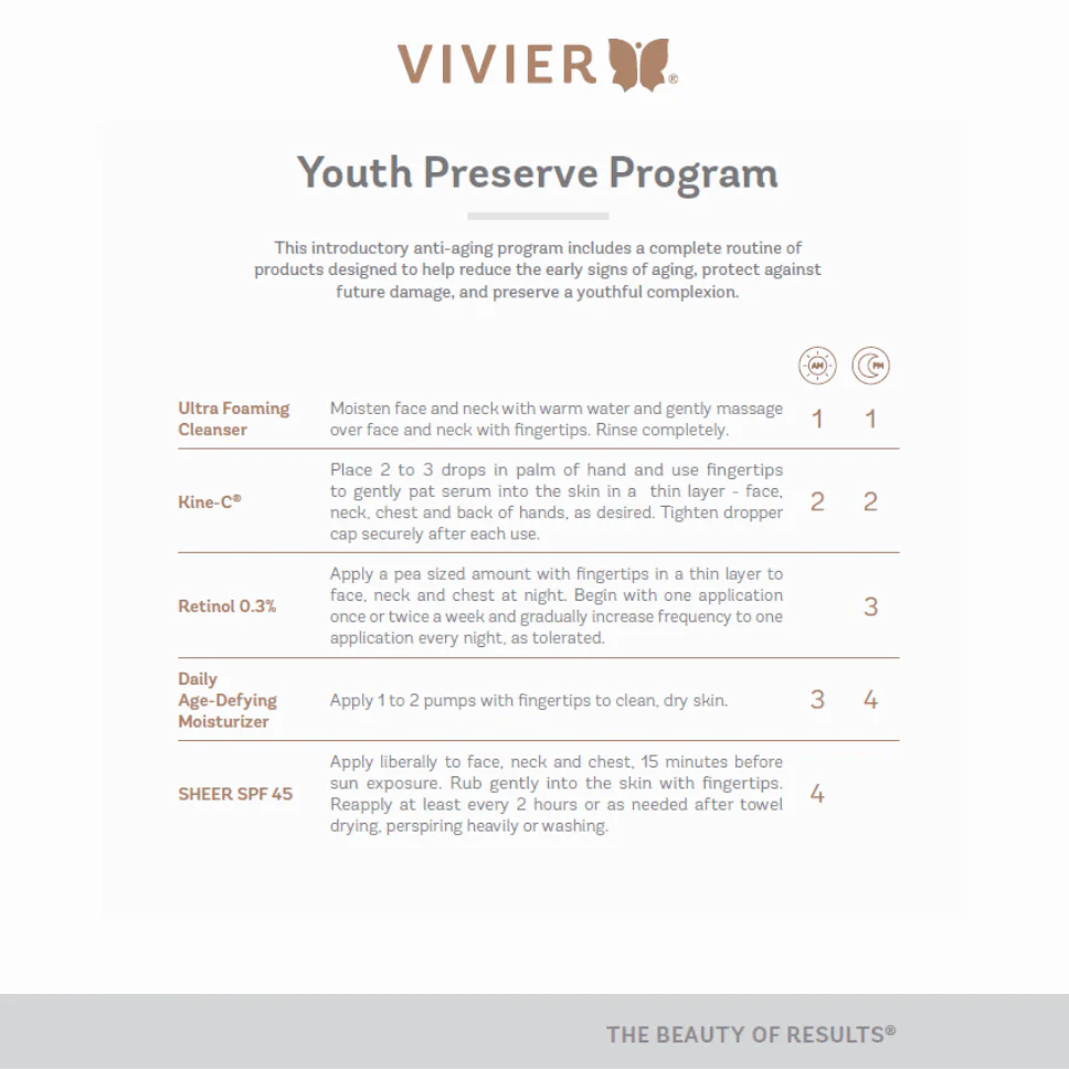 Vivier Anti-Aging Youth Preserve Program Vivier Skin Canada